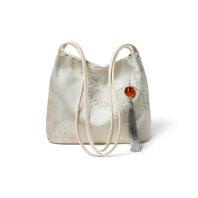 PT'SON Fabric Underarm Shoulder Bag, Handbag, Tote Bag Regular Women's Beige-5