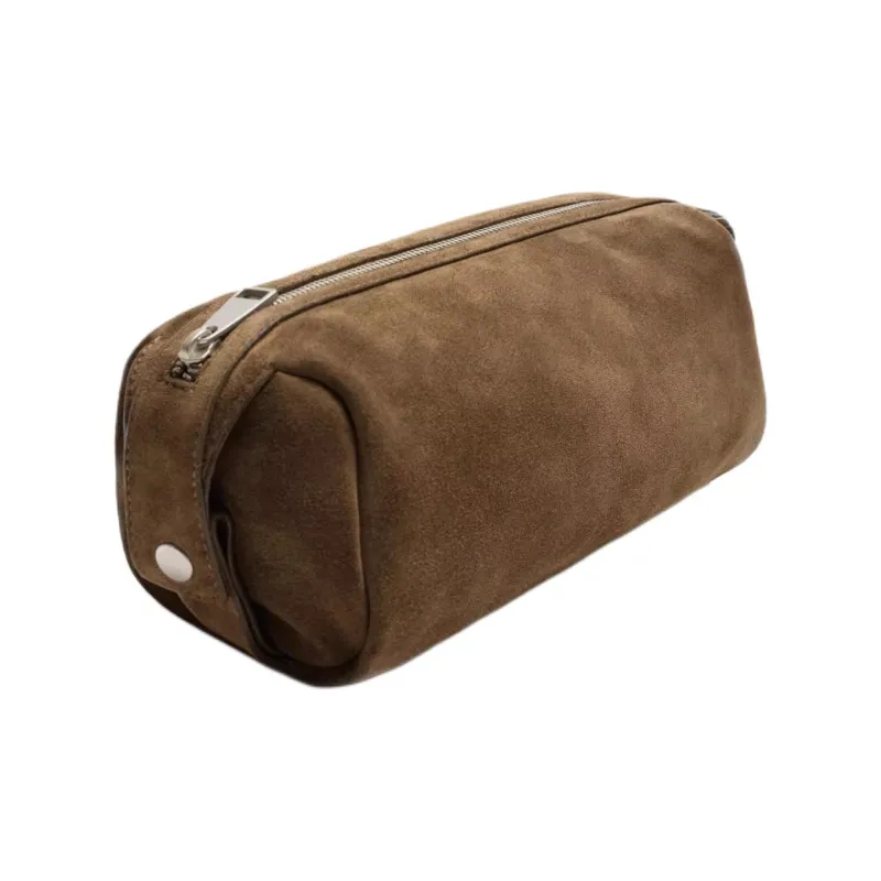 ZARA Cow Leather Clutch Men's Brown-1