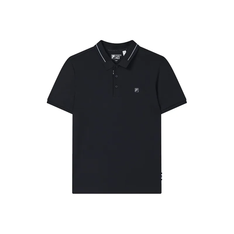 FILA WHITE Polo Shirt Men's Legend Blue NV-0