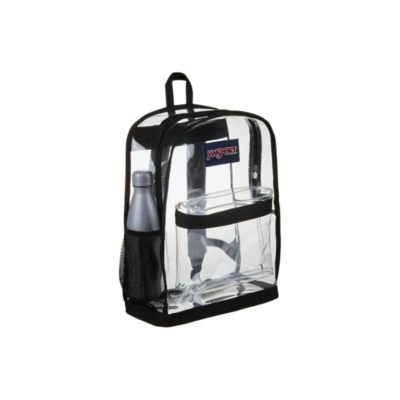 JanSport Recycled Materials Backpack Unisex Transparent & Black-2