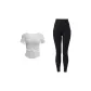 [Fixed Pad Short-Sleeved+Pants]Ivory White+Starburst Black