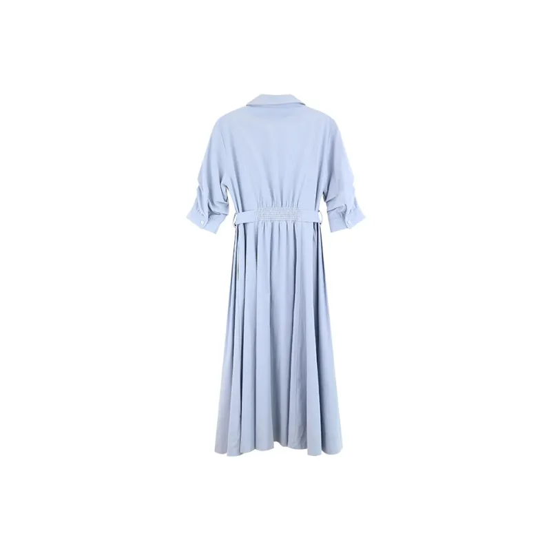 DianThia Lightweight Minimalist Style Short Sleeved Dress Shirt Women's-1