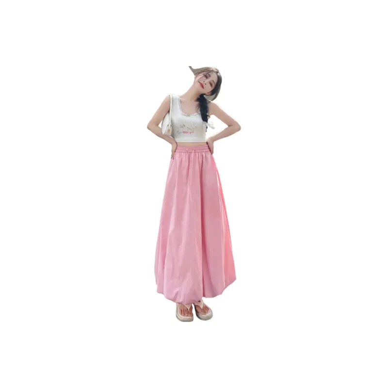 GUAILILUOLI Casual Long Skirt Women's-5