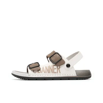 C°BANNER Beach Sandals Men's White Khaki