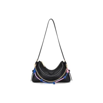 CNOLES Synthetic Leather Hobo Bag Crossbody Bag Shoulder Bag Regular Women's Black/White