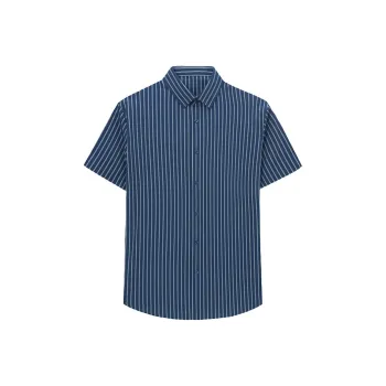 ARTSDON Shirts Men Navy Blue
