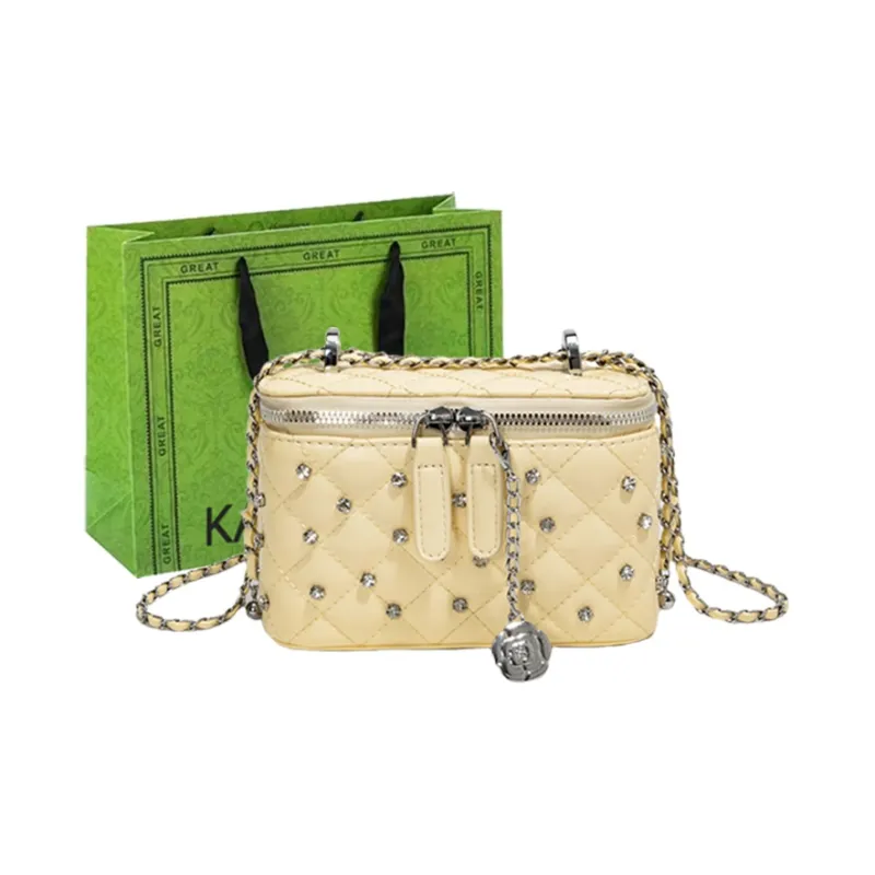 KARUISHA PU Box Bag, Shoulder Bag Women's Ecru/Pearl White/Yellow/Black-8