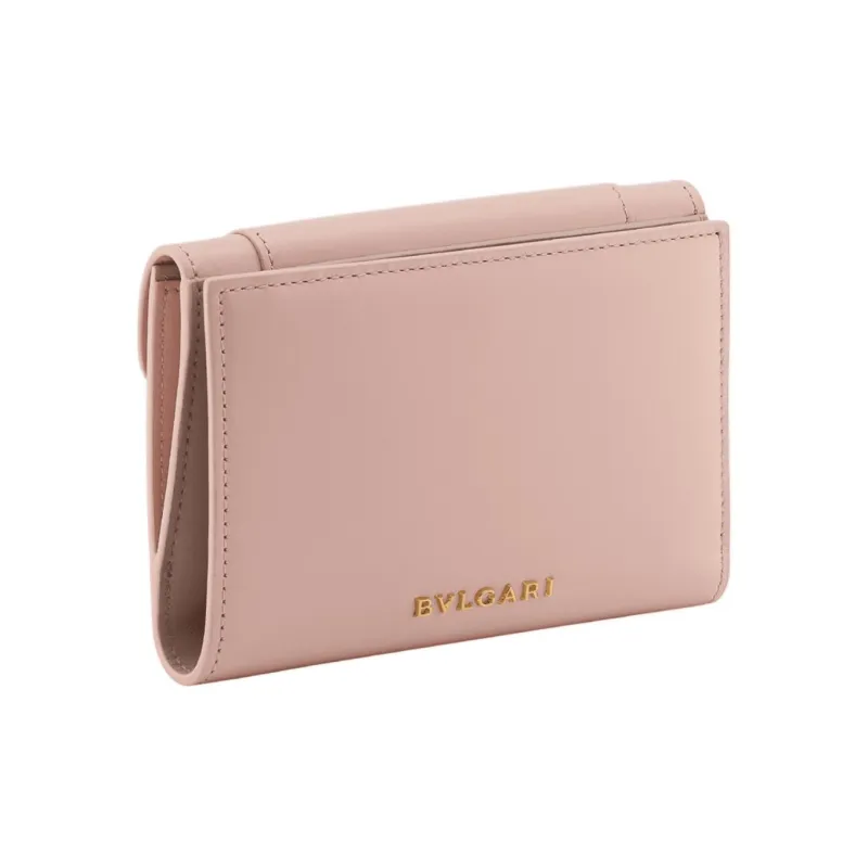 BVLGARI Serpenti Forever Calfskin Wallet Tubas Women's Pink-1