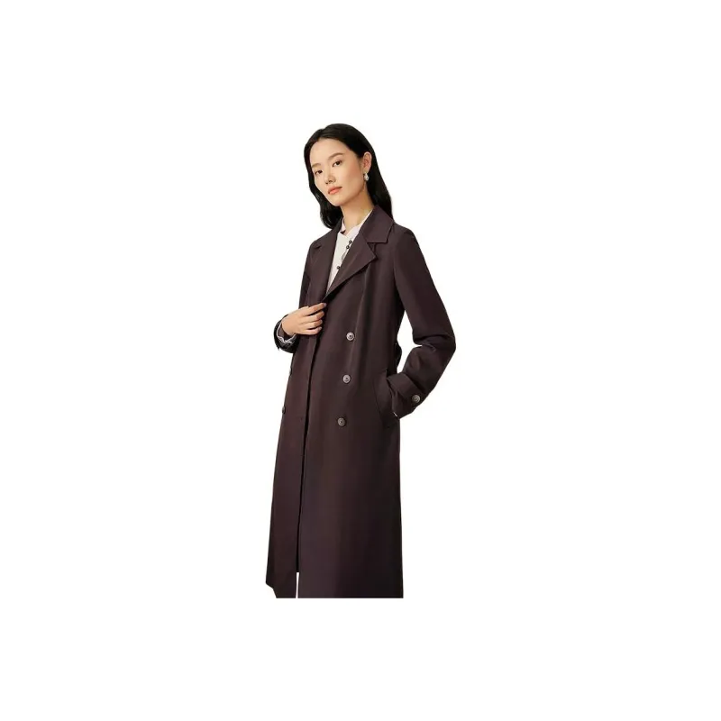 Yiner Trench Coat Women's Fuchsia-0