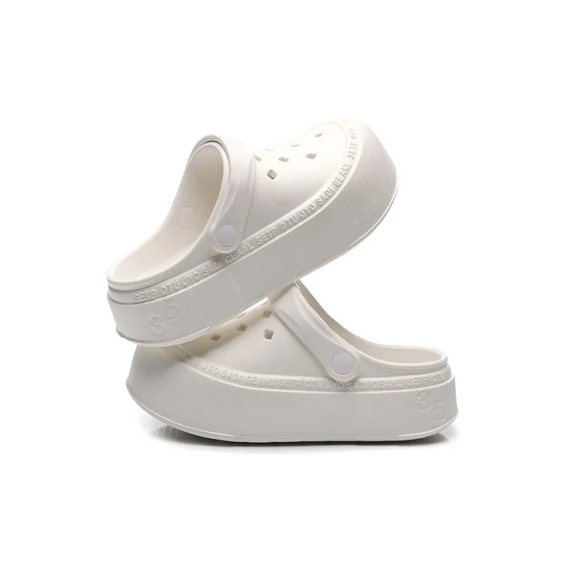 XGGC Summer Eva Closed Toe Mules Platform Height Increasing Squashy And Bouncy Feeling Slippers Soft Sole Casual Clogs-13