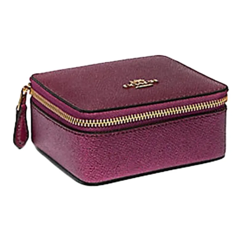 COACH Jewelry Box Travel Storage Bag Purple-0