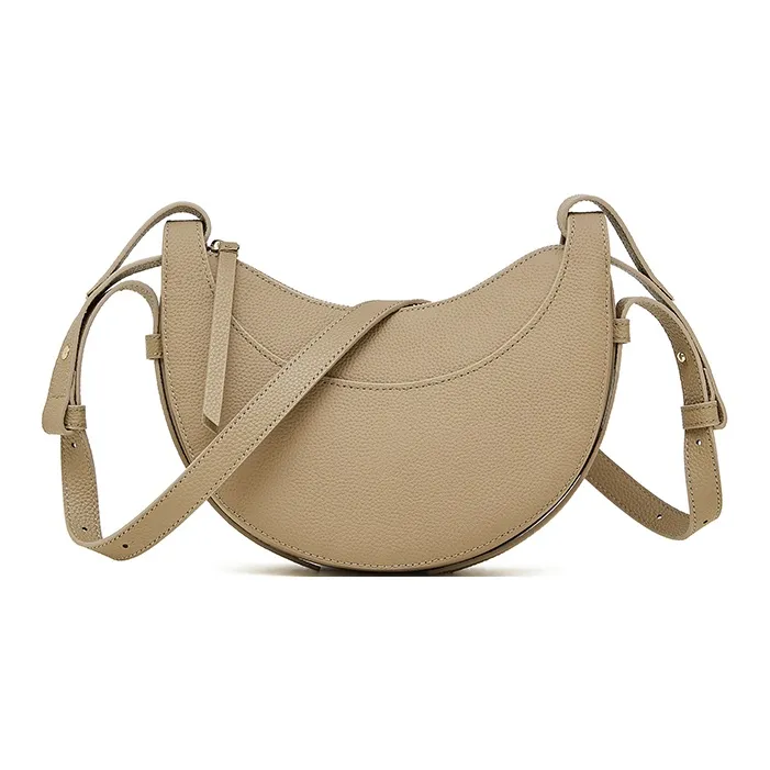Carnival Keep Cow Leather Shoulder Bag Women's Khaki/Black/Brown-1