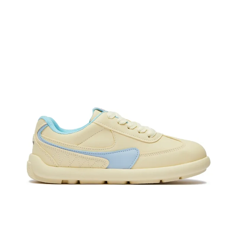 MEXICAN Slip Resistant, Abrasion Resistant, Breathable Low Top Skateboard Shoes Women's Beige Yellow-1
