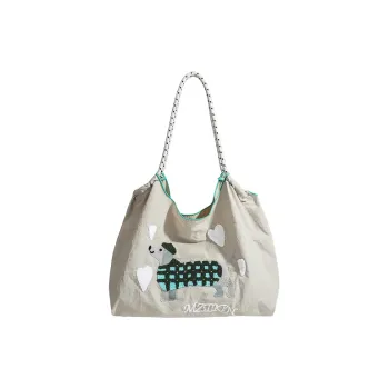 Yalu Nylon Portable Underarm Shoulder Bag Women's Light Gray