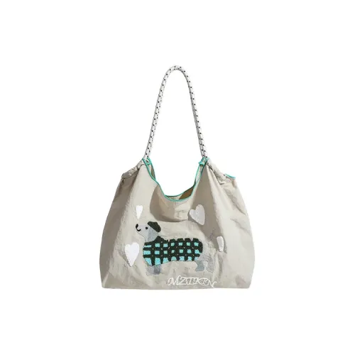 Yalu Nylon Portable Underarm Shoulder Bag Women's Light Gray