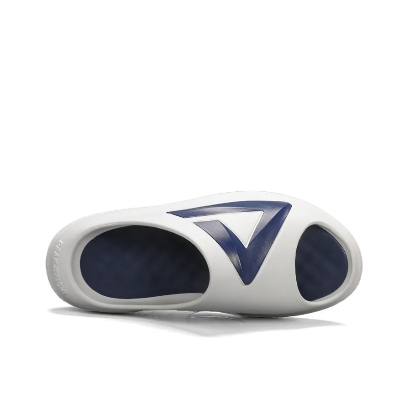 PEAK Very Small Fat Drag Slip Resistant Abrasion Resistant Cushioning Slide Slippers Men's Super Light White Dark Blue-2