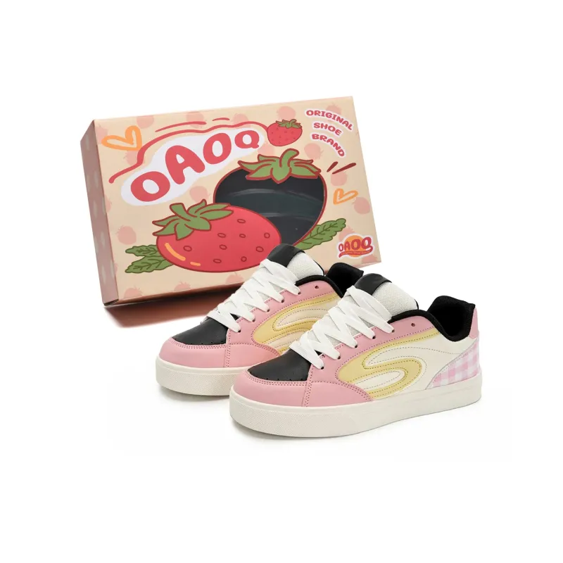 OAOQ Slip Resistant Cushioning Abrasion Resistant Lightweight Breathable Low Top Skateboard Shoes Unisex-12