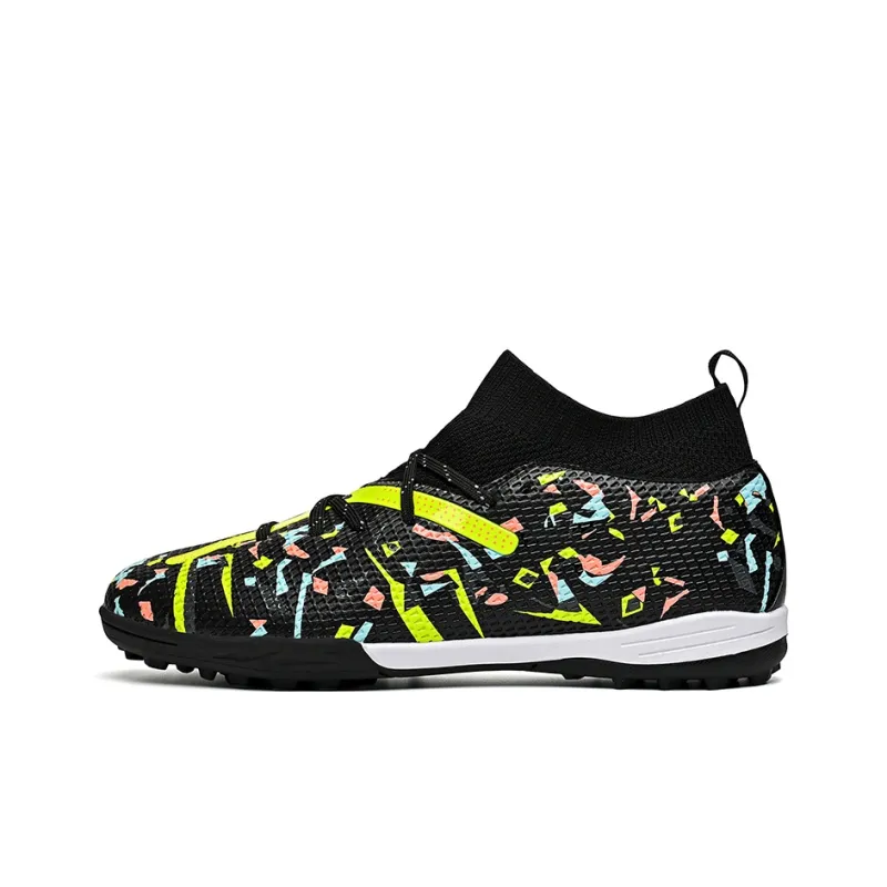 Sportful Soccer Shoes Men Low Top White Orange Broken Studs/Purple Broken Studs/Black Green Broken Studs-8