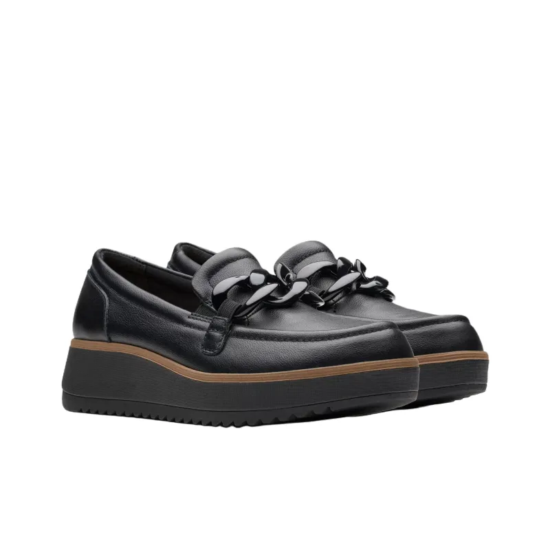 Clarks Zylah May Loafers 5cm Women's Black-2