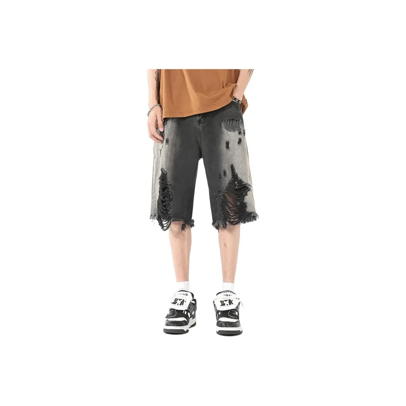 CLOR Denim Shorts Unisex Black-0