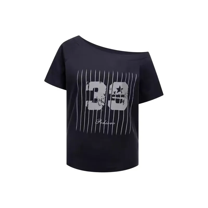 TIBINB Regular Short Sleeved T Shirts Women's-9