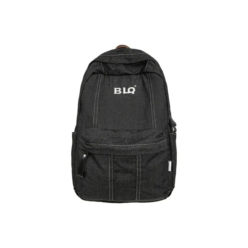 WICKBUEN Denim Backpack Unisex Black/Light Blue/Blue-13