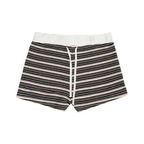 FDR Casual Shorts Women's Black White Stripes