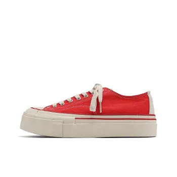 Fang Sanhuo Coverage Height Increase Low Top Canvas Shoes Unisex Red