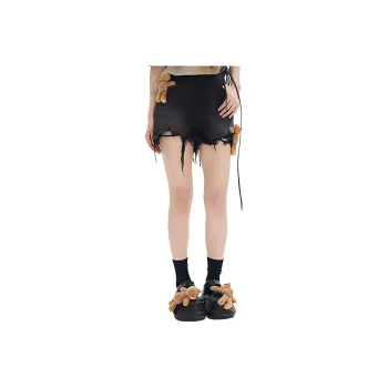 LALABOBO Denim Shorts Women's Black Denim