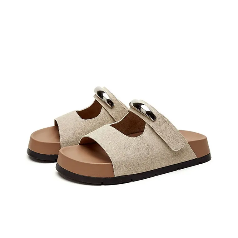 DAPHNE Rubber Sole Quiet Slide Slippers Women's-2