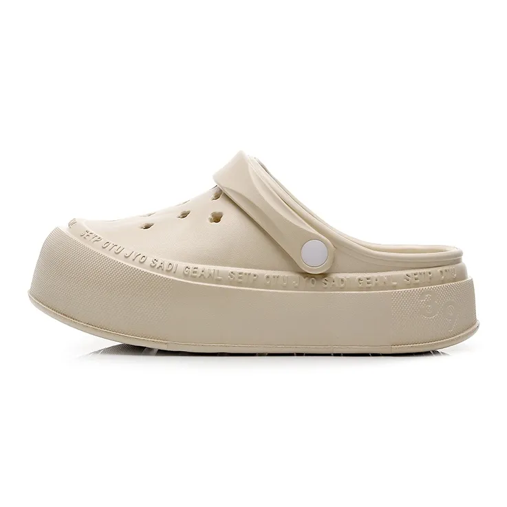 XGGC Summer Eva Closed Toe Mules Platform Height Increasing Squashy And Bouncy Feeling Slippers Soft Sole Casual Clogs-5