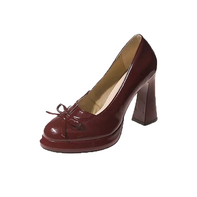 Alxnan Chunky Heel High Heels Women's-14