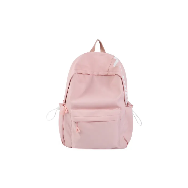 WICKBUEN Nylon Backpack Unisex White/Black/Pink-7