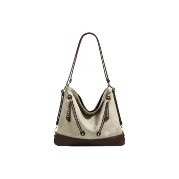 H YXIANG Microfiber Synthetic Leather Shoulder Bag Women's Green
