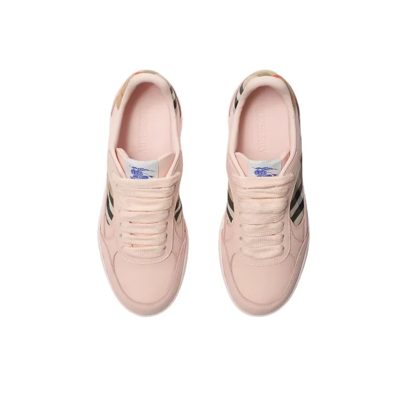 Burberry Terrace Low Top Skateboard Shoes Women's Pink-3