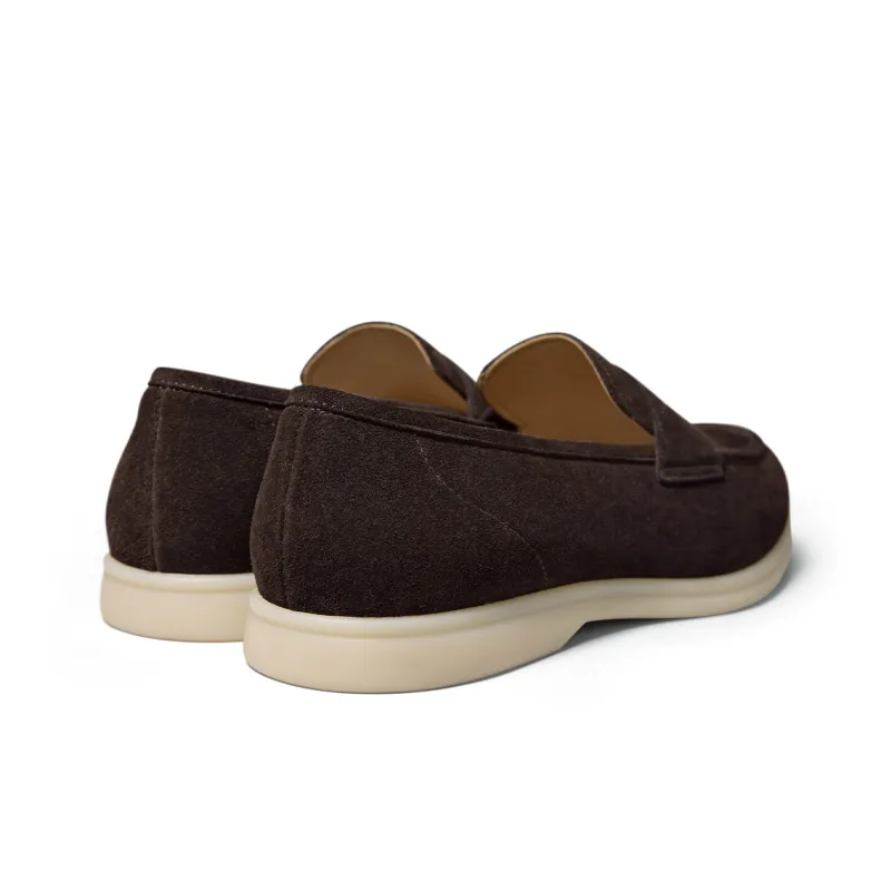 THOM WILLS British Style Business Casual Suede Slip on Loafers Men's-3