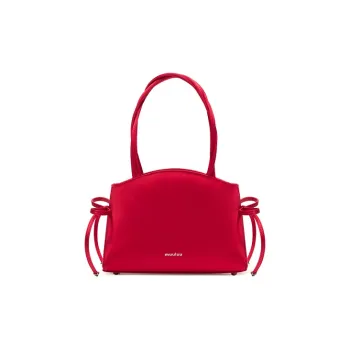 Muuluu Satin Shoulder Bag, Handbag Trumpets Women's Cherry Red/Elegant Black