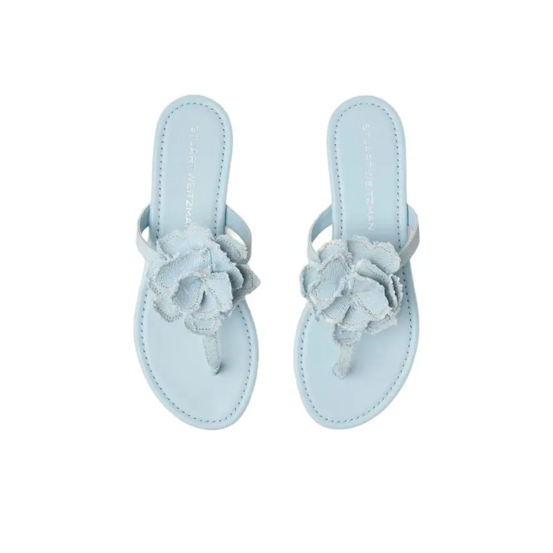 Stuart Weitzman/SW Flip Flops Women's Blue-4