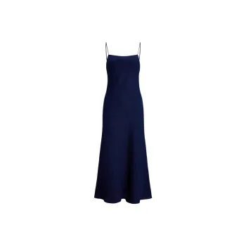 Polo Ralph Lauren SS25 Slip Dress Women's Marine Blue