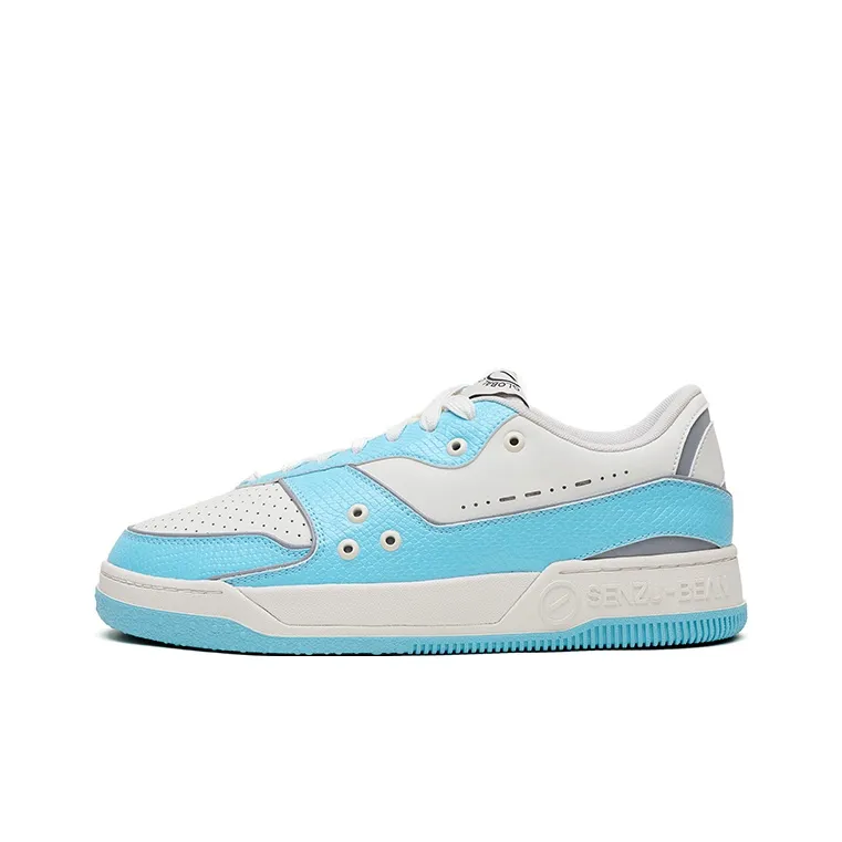 Senzubean Slip Resistant And Breathable Low Top SZB Fairy Bean Skateboard Shoes Unisex Carolina Blue-0