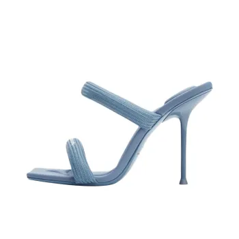 Alexander Wang Julie Slide Slippers 10cm Women's Blue