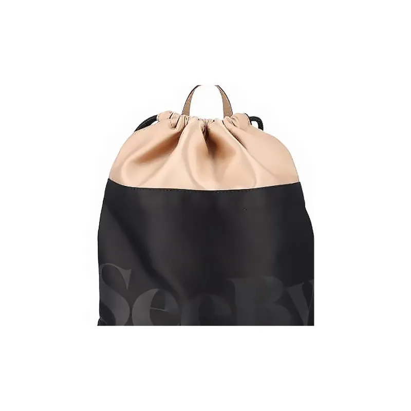 See By Chloe Satine With Calfskin Handbag, Backpack Women's Black-4