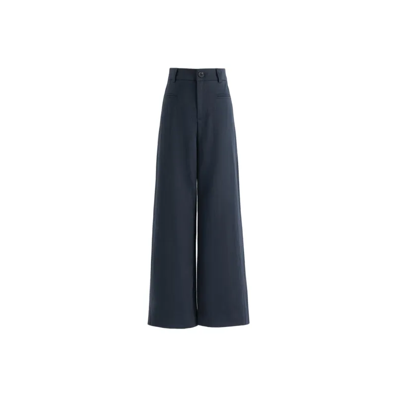 Weixi Casual Pants Women's Navy Blue-3