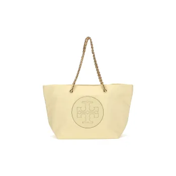 TORY BURCH Ella Recycled Nylon Tote Bag, Shopping Bag, Shoulder Bag, Handbag Women's Lemon