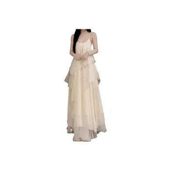 XIANSINIAO Slip Dresses Women's White