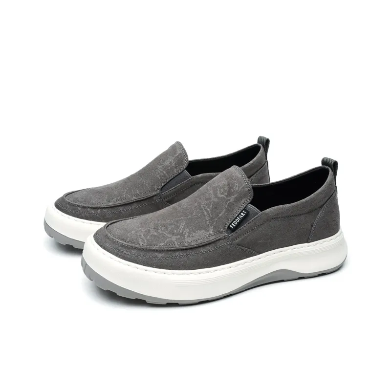 FED Breathable, Lightweight, Height Increasing, Slip Resistant, Abrasion Resistant Low Top Casual Shoes Men's Gray-2