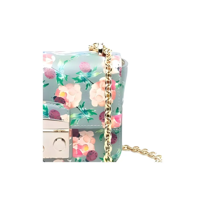 Furla Metropolis Collection Leather One Shoulder Handbag Crossbody Bag Women's Green & Multicolor-4