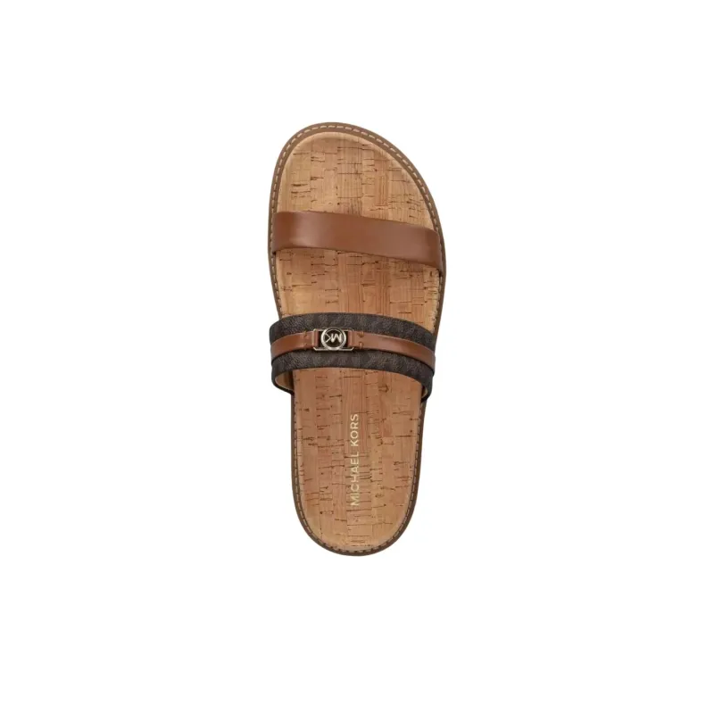 MICHAEL KORS Slip Resistant Slide Slippers Women's Brown-4