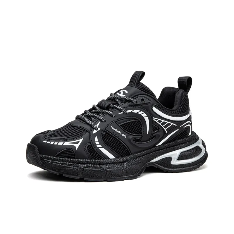 HOBIBEAR Anti Slip Wear Resistant Low Top Hiking Shoes Unisex Black White-1