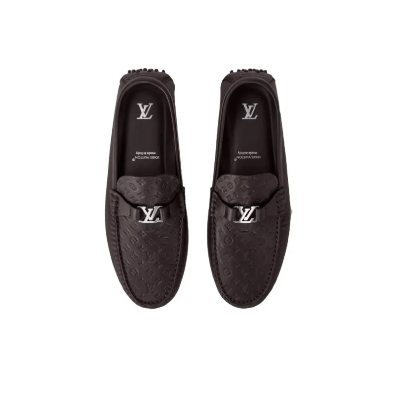 LOUIS VUITTON Silverstone Gommino Loafers Men's Umber-3